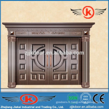 JK-C9013 villa porte principale design décoration imitation sécurité porte en cuivre